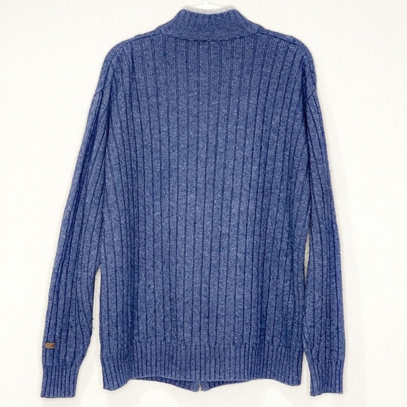 Columbia XCO Men’s Blue Full Zip Wool Blend Sweater Size XL - Picture 2 of 6